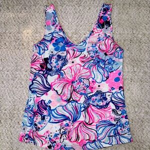 Lilly Pulitzer Gigi Double V-Neck Tank Top